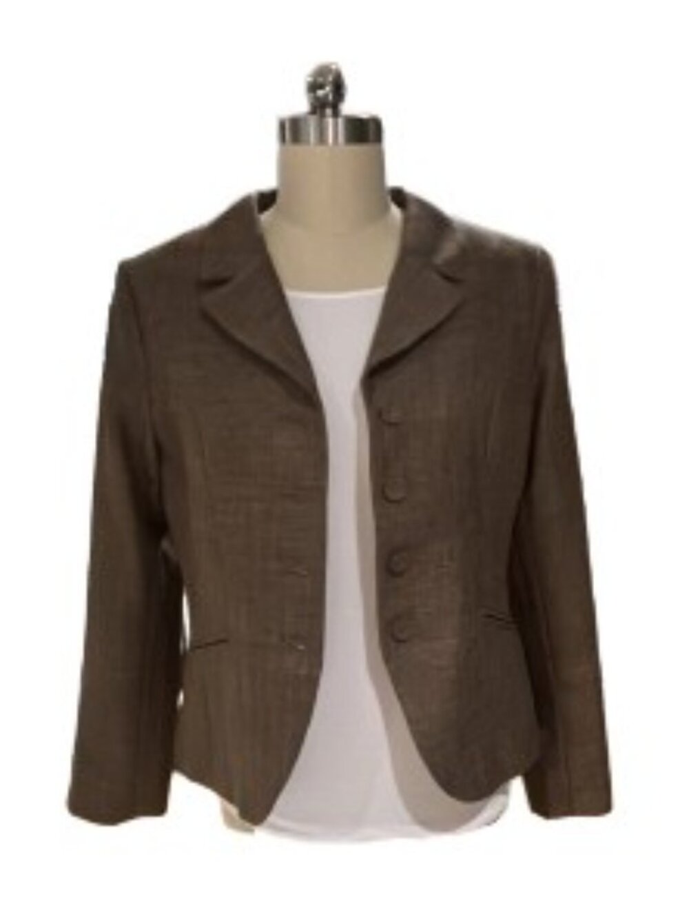 H&M Brown Mélange Single-Breasted Blazer - LNC